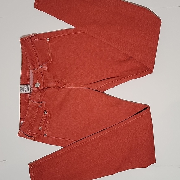 True Religion Halle Mid-Rise Super Skinny Jeans Ankle Tomato Red 29 - Picture 7 of 15